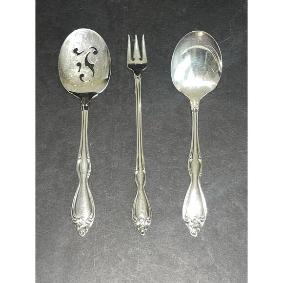 OLD SOUTH II Oneida 3 Pc Stainless Wm A Rogers Flatware Silverware Spoons Fork - Picture 1 of 6